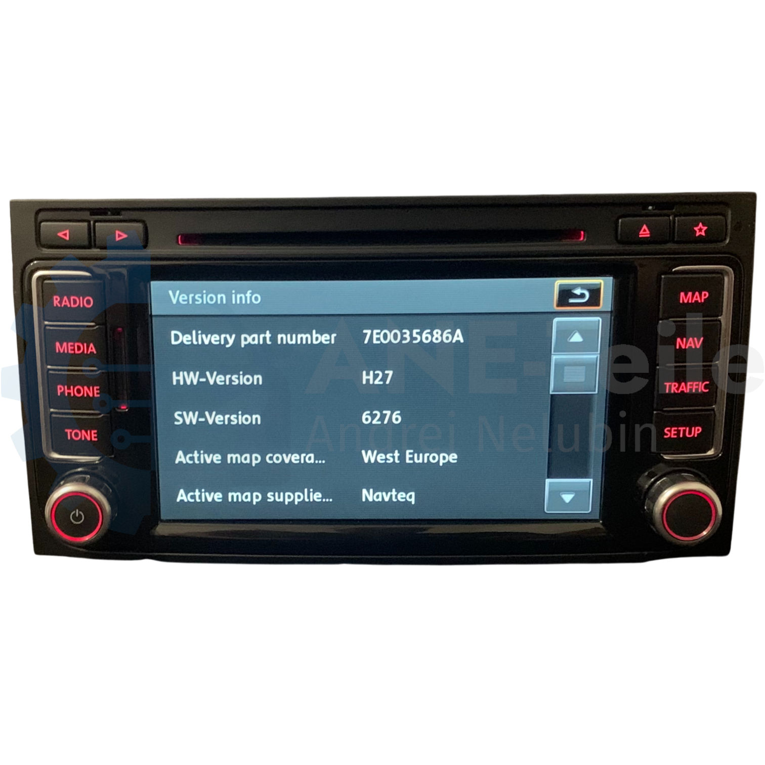 VW RNS 510 mit DAB+ Volkswagen Navi Radio T5 Multivan Touareg 7L mit CODE 7E0 035 686 A
