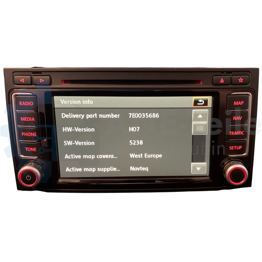 VW RNS 510 mit DAB+ Volkswagen Navi Radio T5.2 Multivan T5 Touareg 7L mit CODE 7E0 035 686