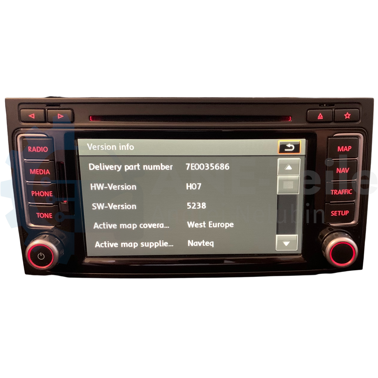 VW RNS 510 mit DAB+ Volkswagen Navi Radio T5.2 Multivan T5 Touareg 7L mit CODE 7E0 035 686