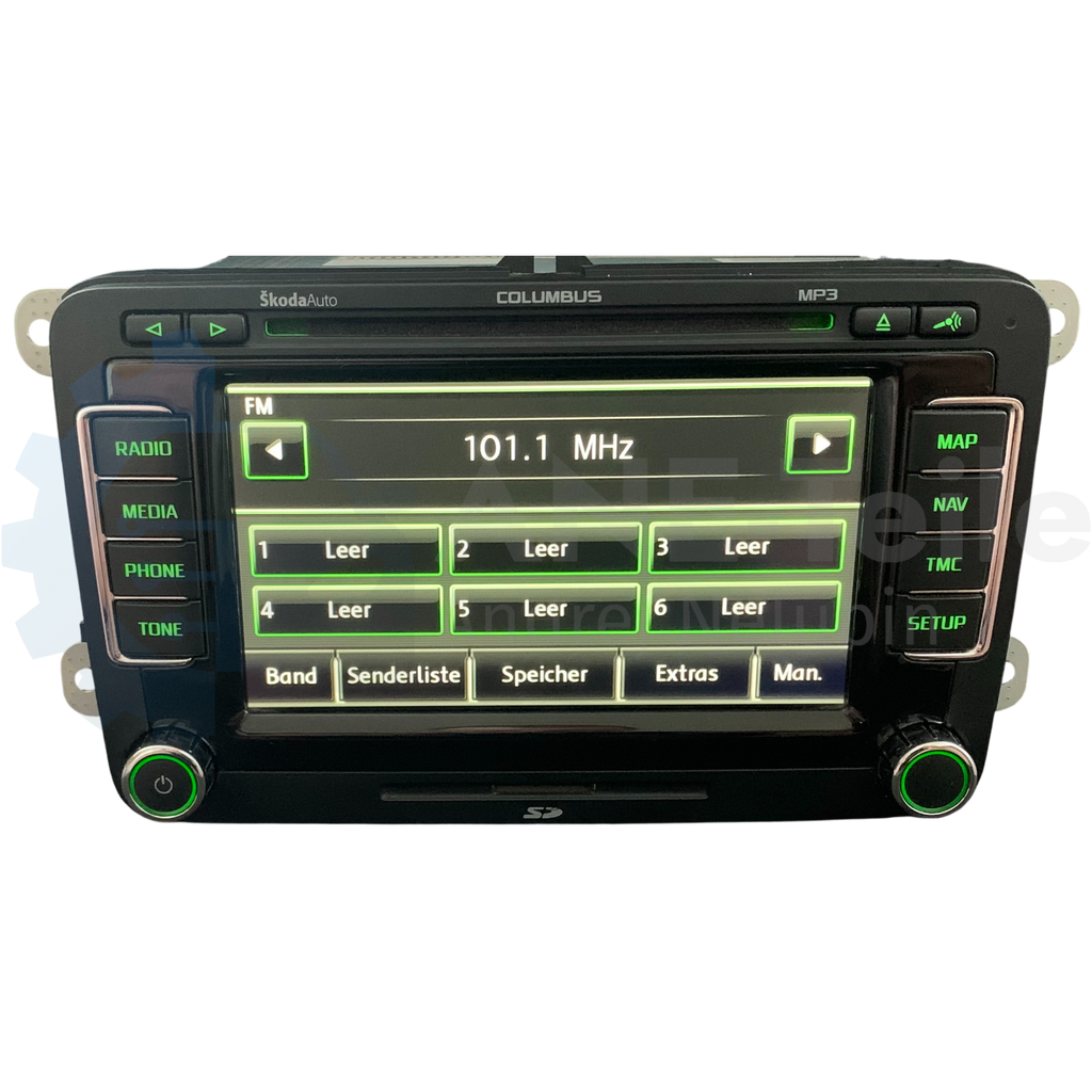 SKODA RNS 510 Columbus Navi Radio V17 Navigation Update mit CODE 3T0 035 680 A