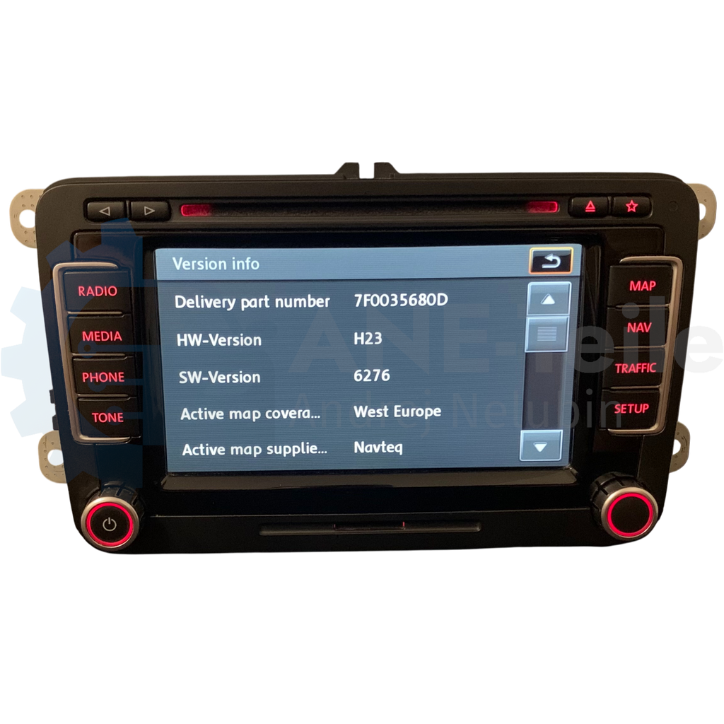 VW RNS 510 Volkswagen Navi Radio T5.2 Update V17 Navigation mit CODE 7F0 035 680 D