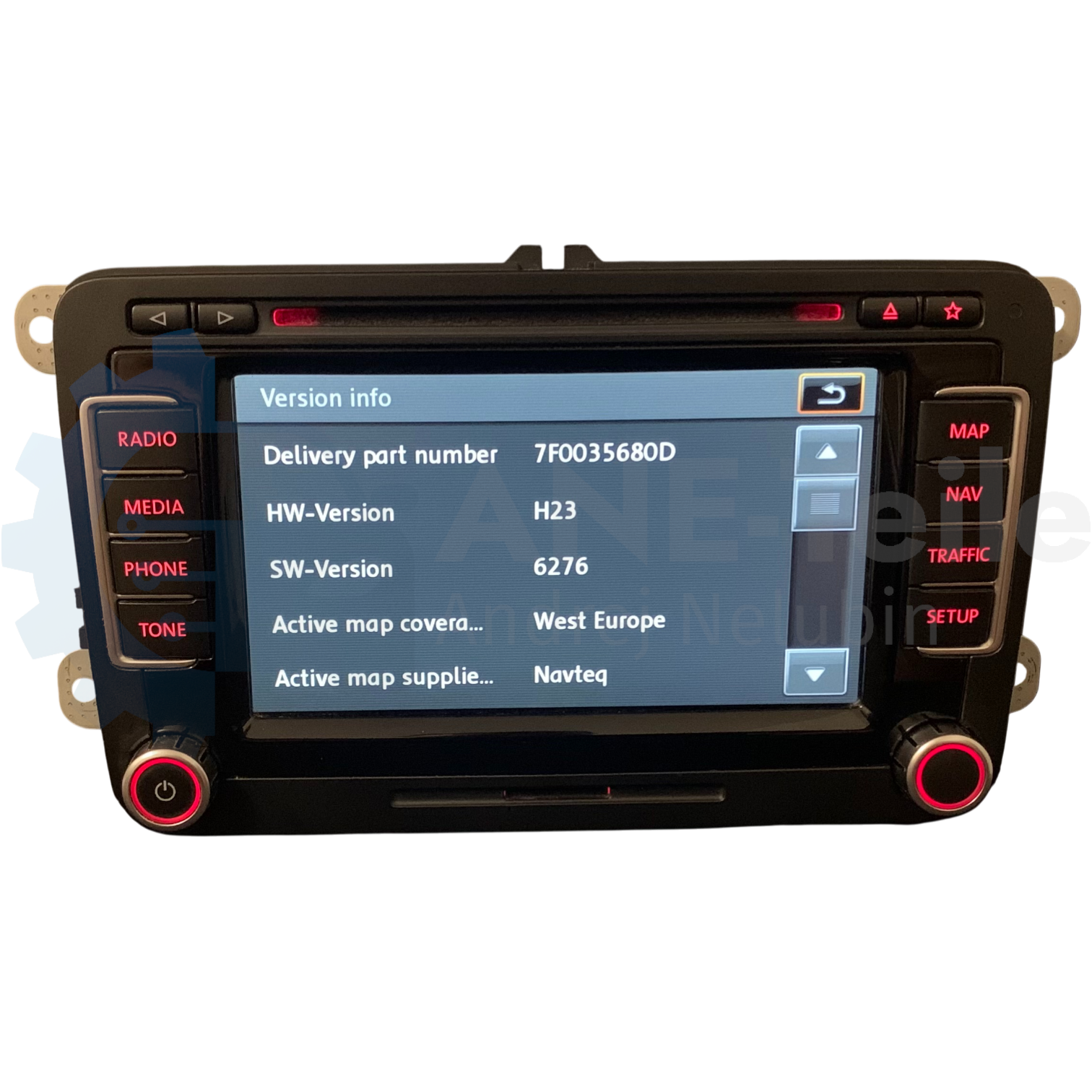 VW RNS 510 Volkswagen Navi Radio T5.2 Update V17 Navigation mit CODE 7F0 035 680 D