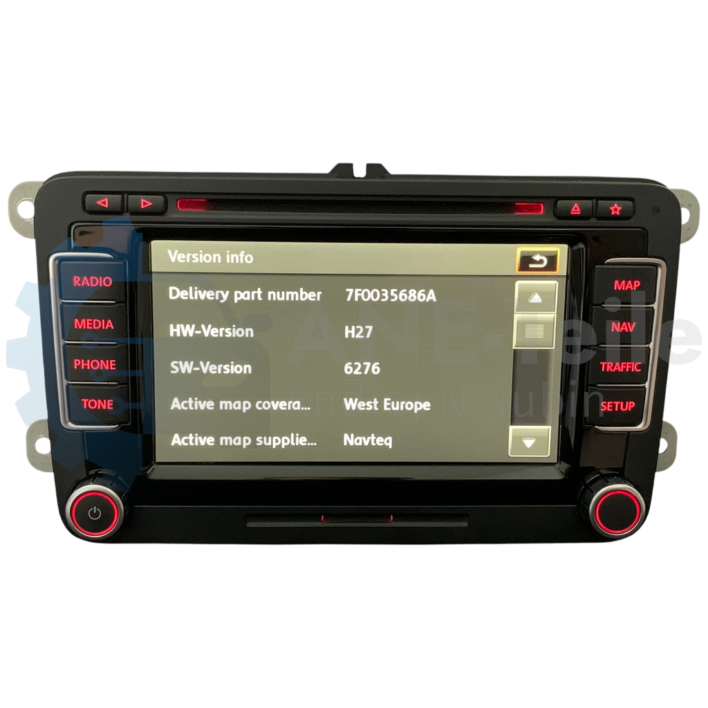 VW RNS 510 mit DAB+ Volkswagen Navi Radio T5.2 Update V17 Navigation mit CODE 7F0 035 686 A