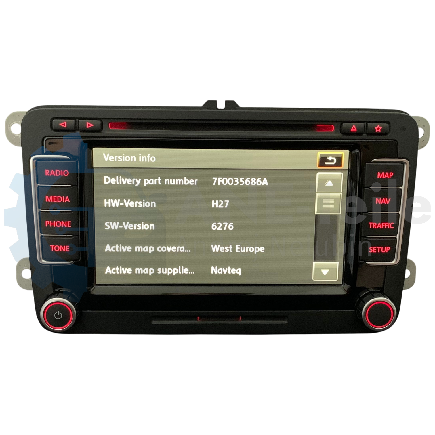 VW RNS 510 mit DAB+ Volkswagen Navi Radio T5.2 Update V17 Navigation mit CODE 7F0 035 686 A