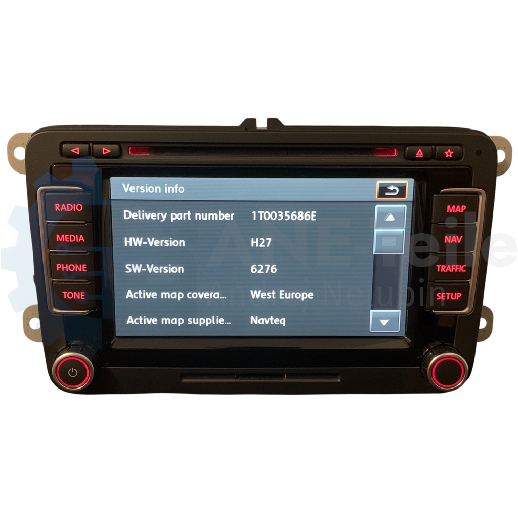 VW RNS 510 mit DAB+ Volkswagen Navi Radio Update V17 Navigation mit CODE 3C8 035 686 B