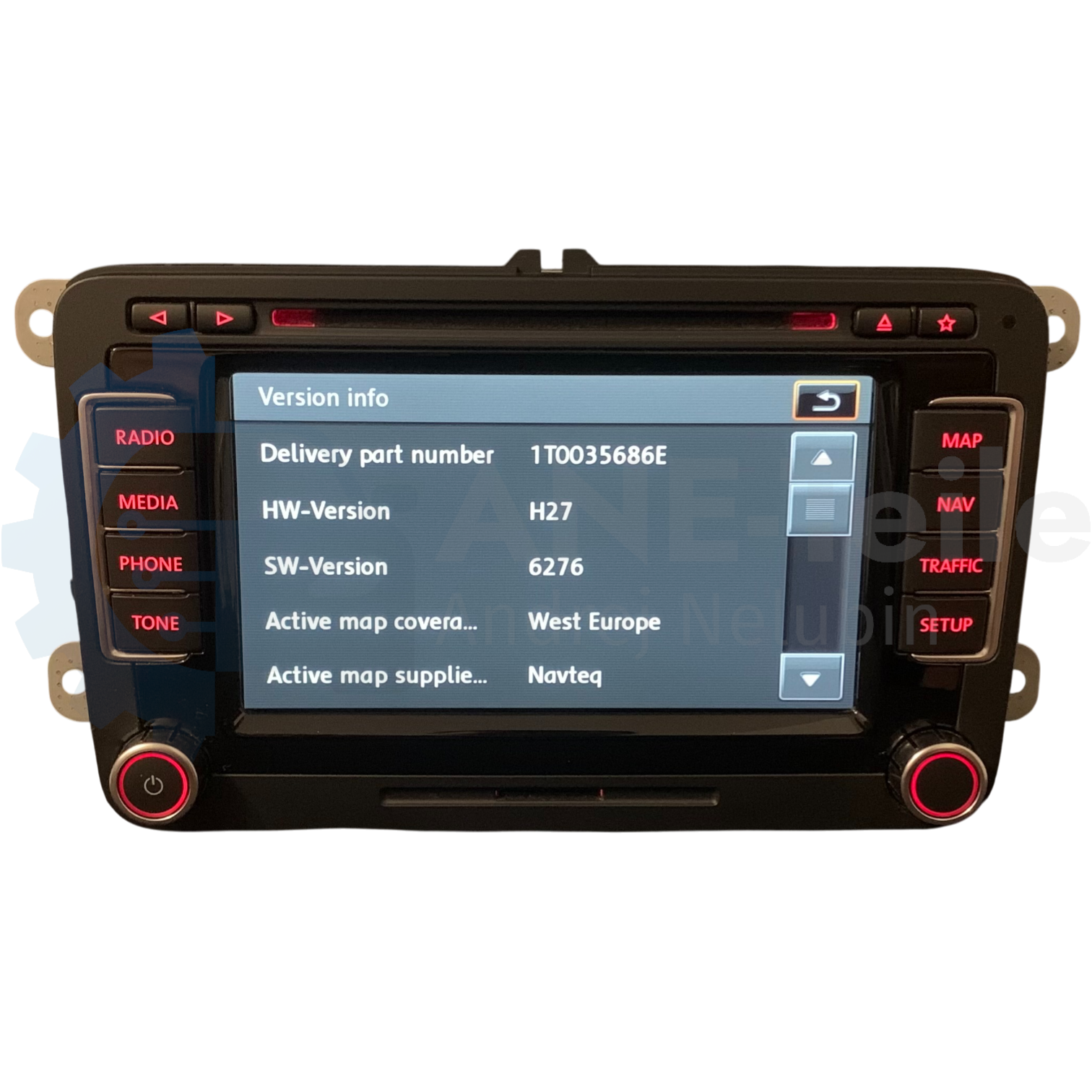 VW RNS 510 mit DAB+ Volkswagen Navi Radio Update V17 Navigation mit CODE 3C8 035 686 B