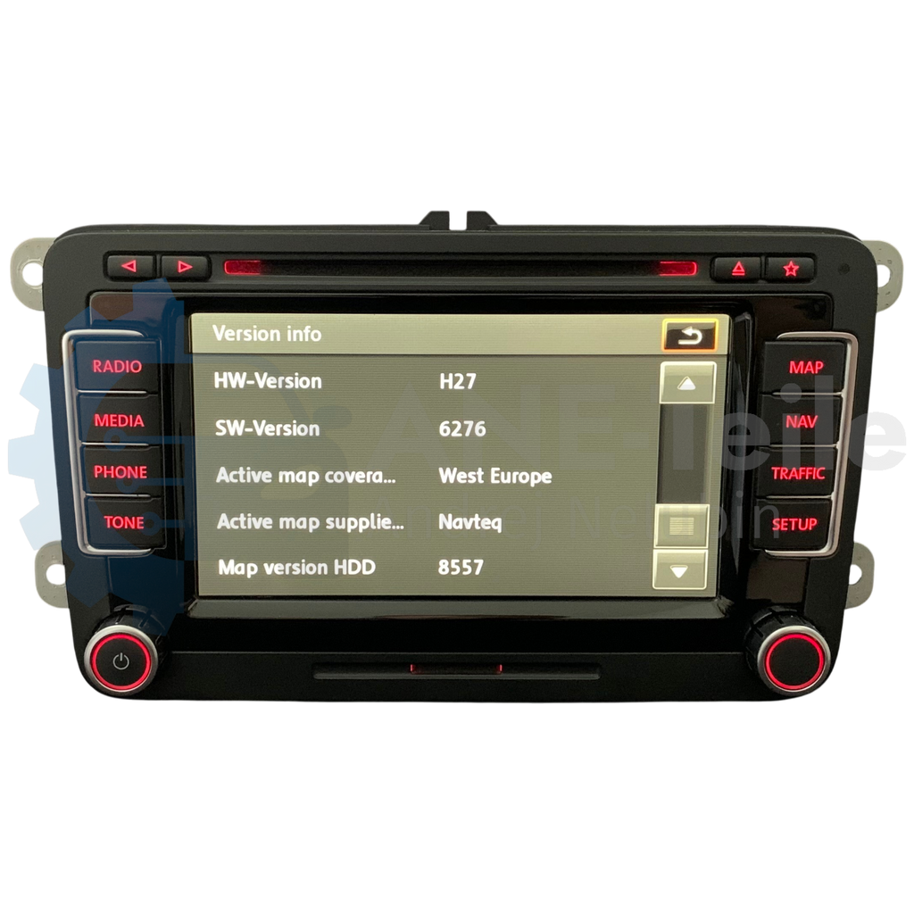 VW RNS 510 mit DAB+ Volkswagen Navi Radio T5.2 Update V17 Navigation mit CODE 7F0 035 686 A
