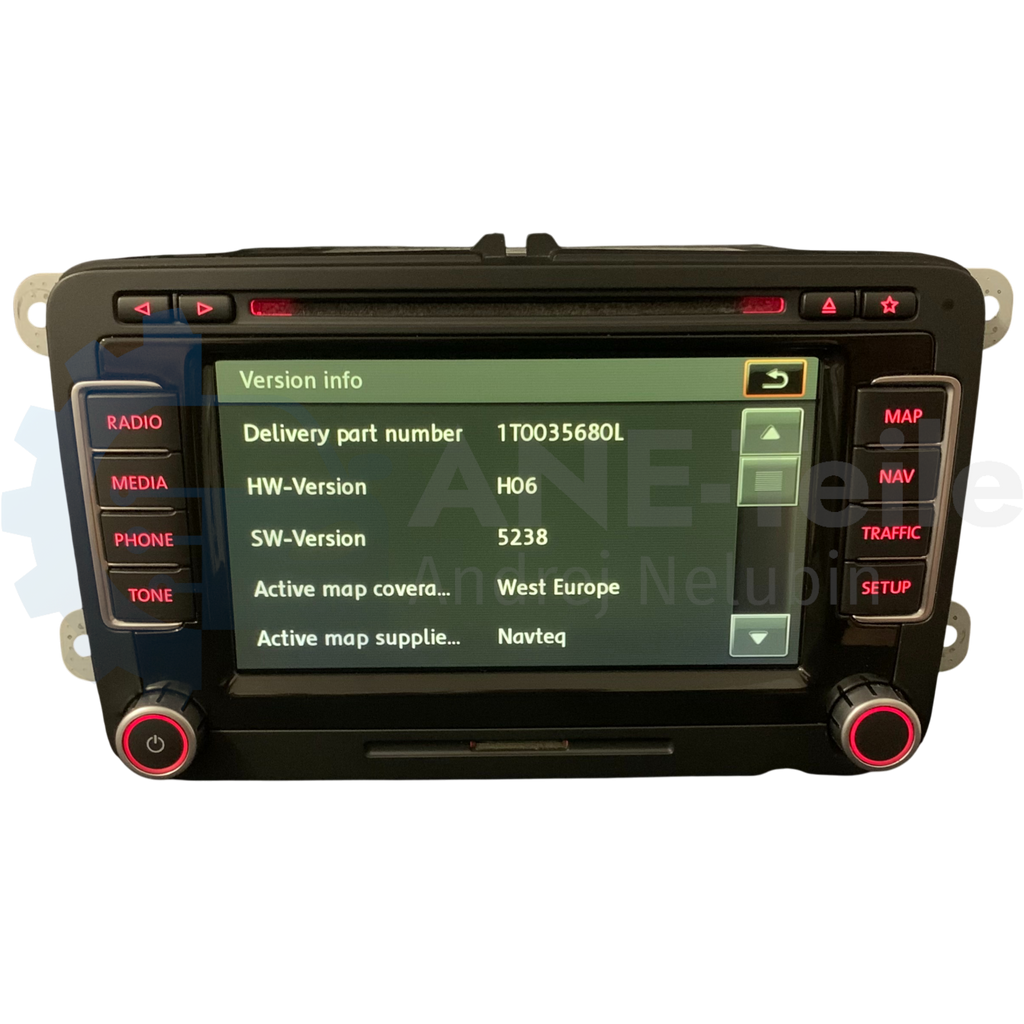 VW RNS 510 Volkswagen Navi Radio V17 Navigation mit CODE Teildefekt 1T0 035 680 C