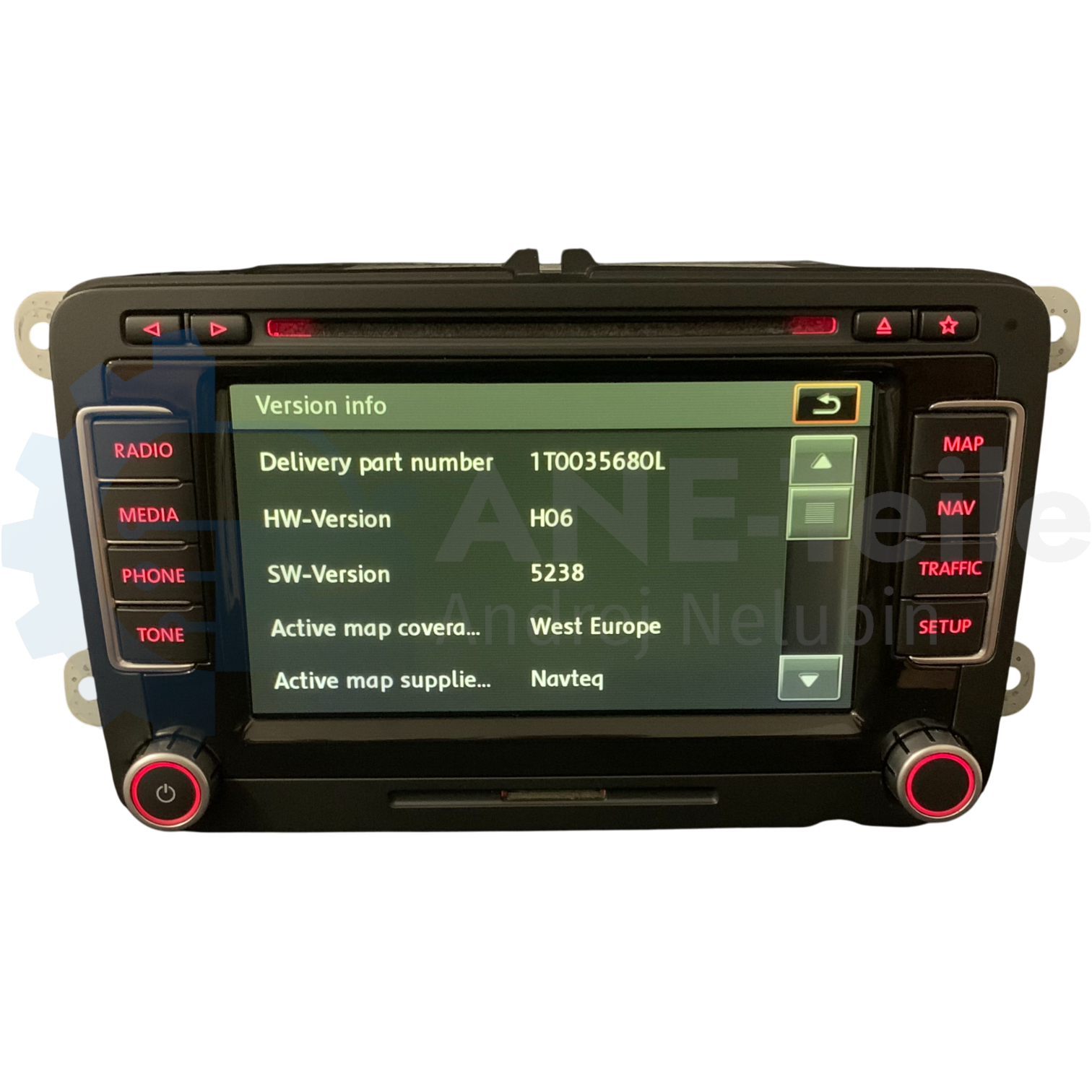 VW RNS 510 Volkswagen Navi Radio V17 Navigation mit CODE Teildefekt 1T0 035 680 C