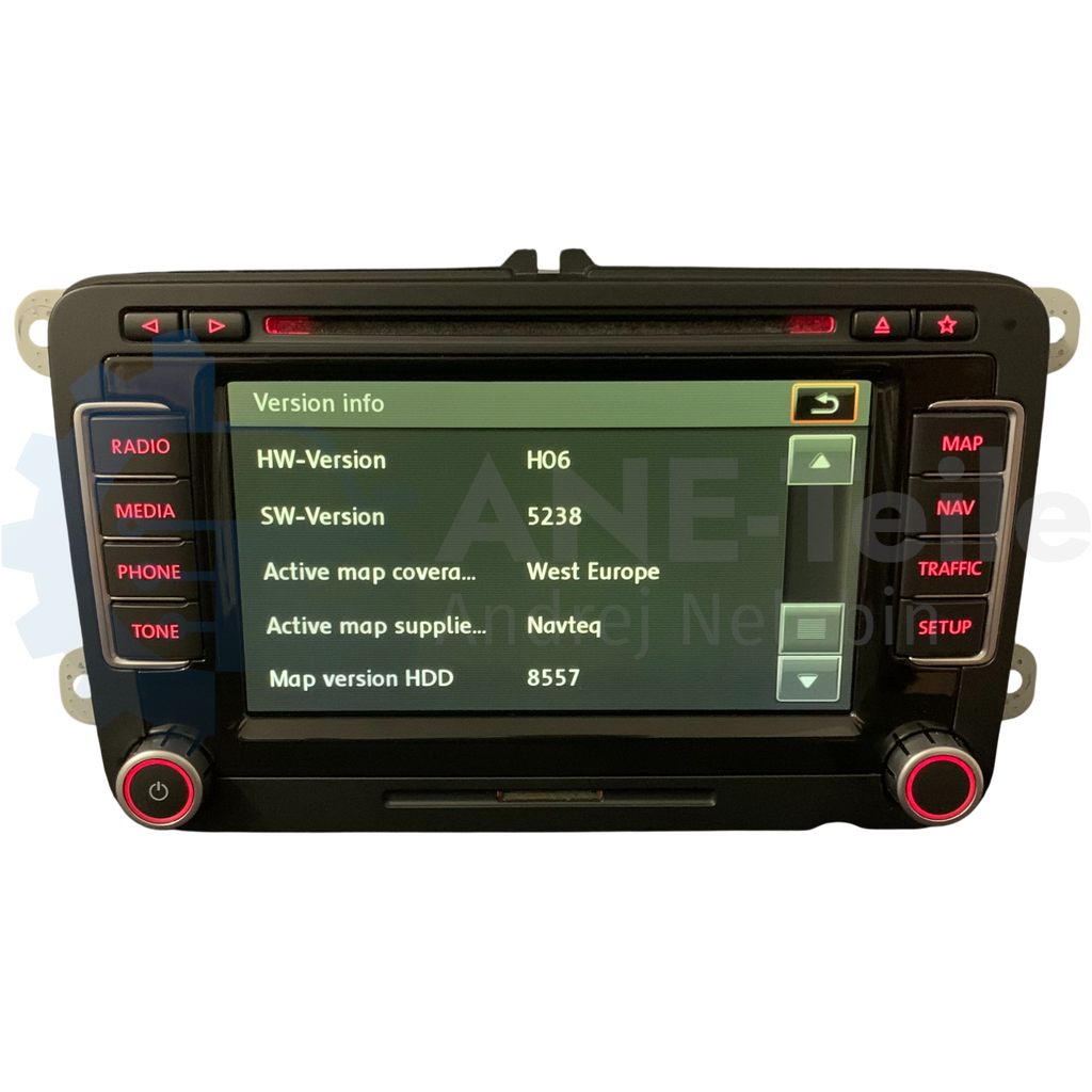 VW RNS 510 Volkswagen Navi Radio V17 Navigation mit CODE Teildefekt 1T0 035 680 C