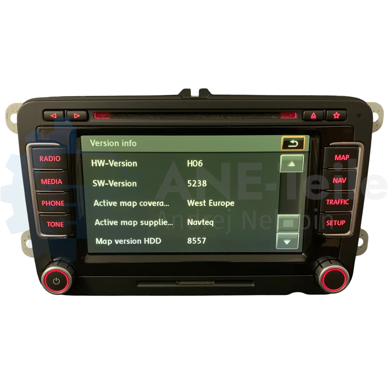 VW RNS 510 Volkswagen Navi Radio V17 Navigation mit CODE Teildefekt 1T0 035 680 C