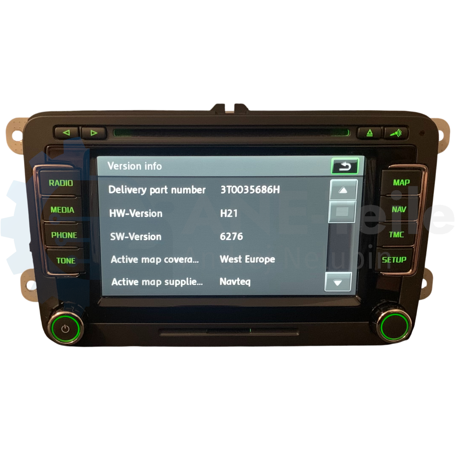 SKODA RNS 510 Columbus mit DAB+ Navi Radio V17 Navigation mit CODE 3T0 035 686 H