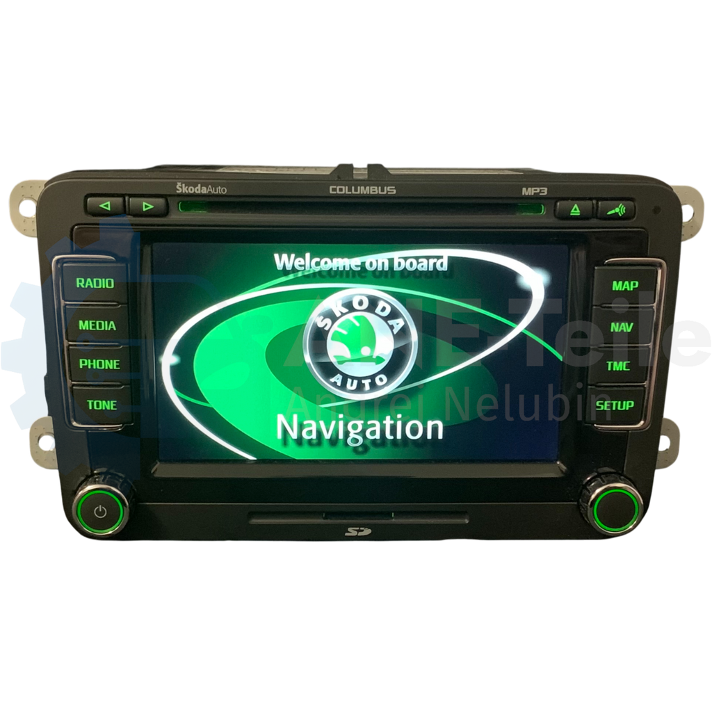 SKODA RNS 510 Columbus mit DAB+ Navi Radio V17 Navigation mit CODE 3T0 035 686 C