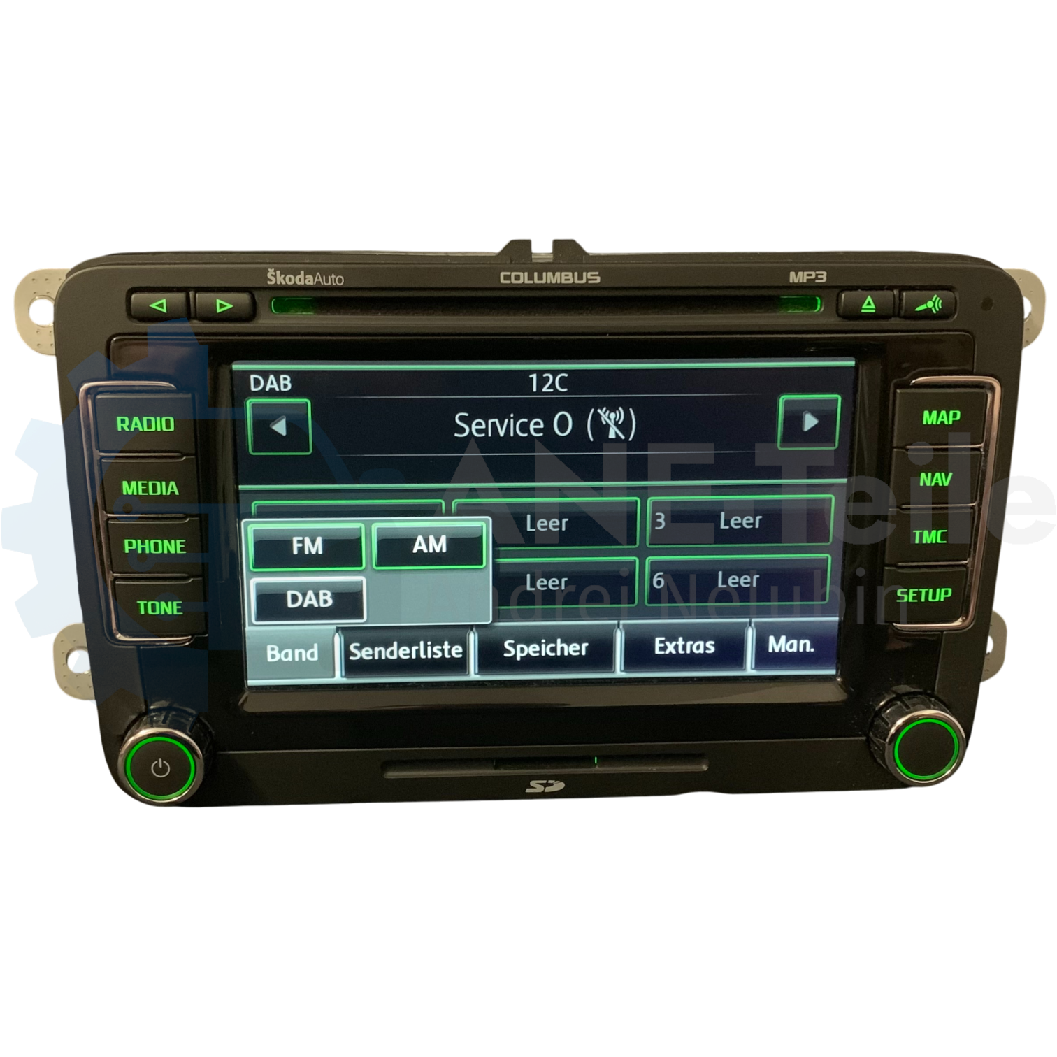 SKODA RNS 510 Columbus mit DAB+ Navi Radio V17 Navigation mit CODE 3T0 035 686 C