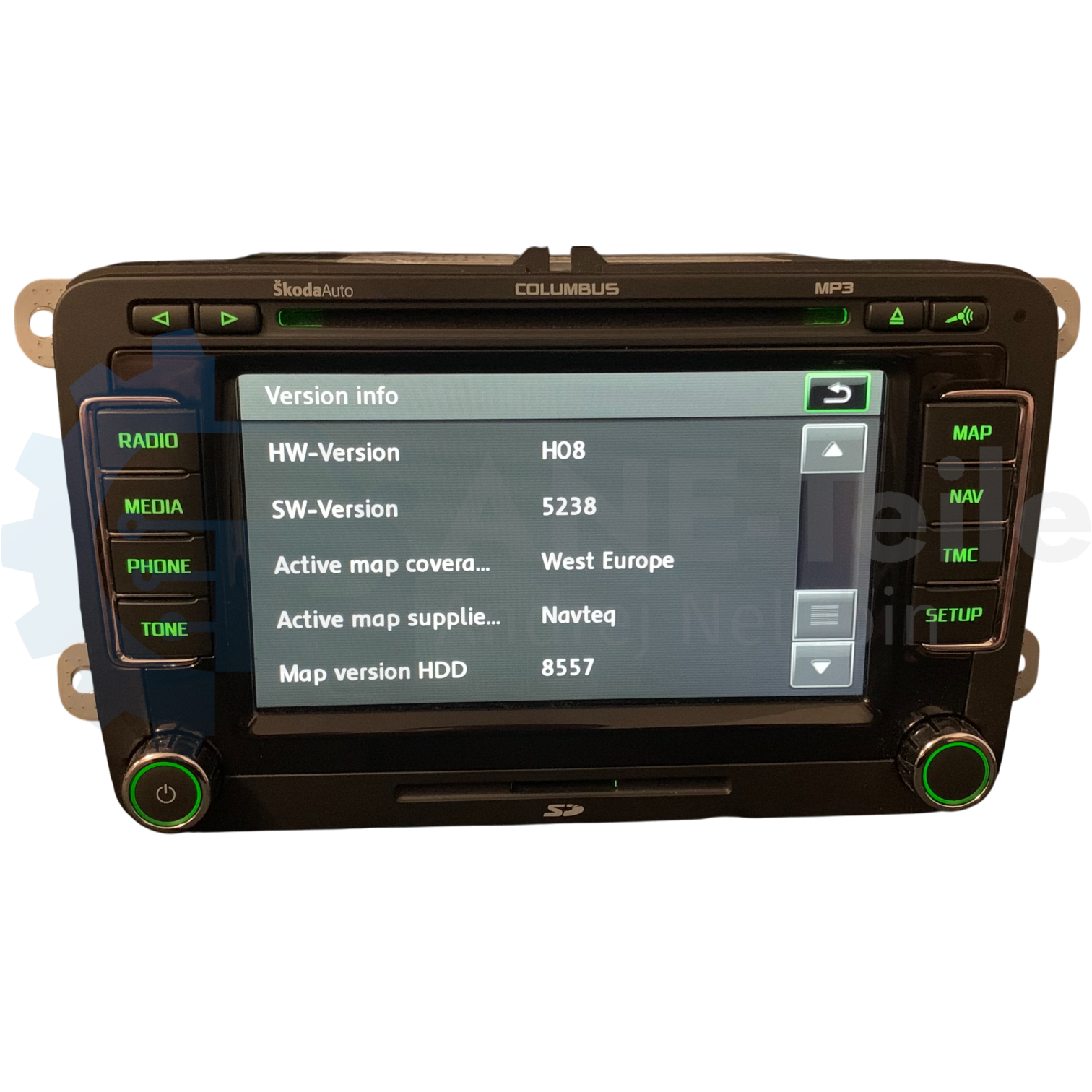 SKODA RNS 510 Columbus mit DAB+ Navi Radio V17 Navigation mit CODE 3T0 035 686 C